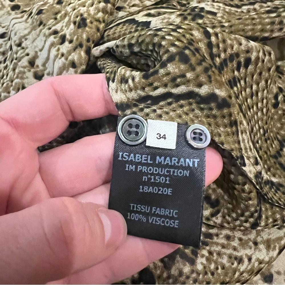 Isabel Marant Snake Skin Python Silky Button Up L… - image 7